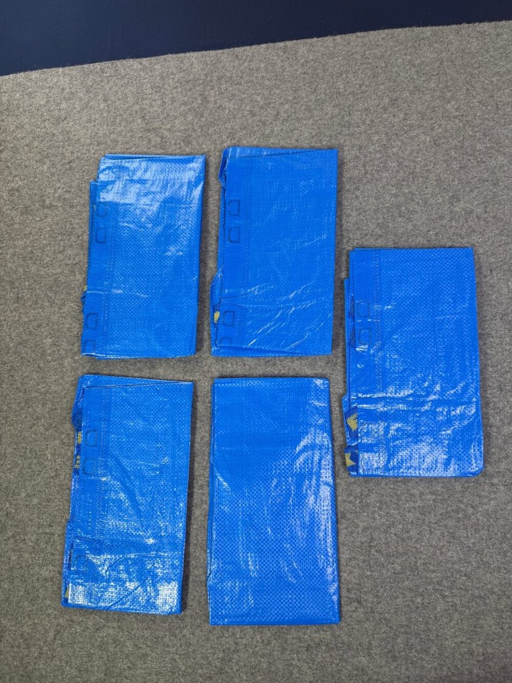 IKEA FRAKTA Large Blue Reusable Shopping Bags 19 Gallon Set of 6 - Picture 6 of 9